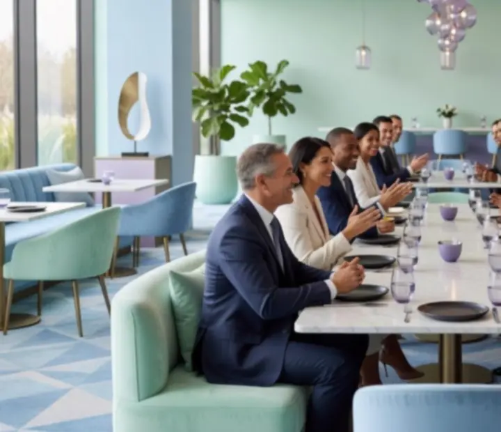 Event biznesowy w nowoczesnej restauracji Nocavista